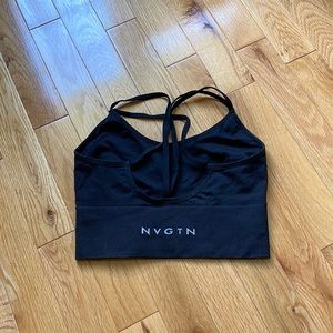 Nvgtn Black Flourish Seamless Bra - Size Small